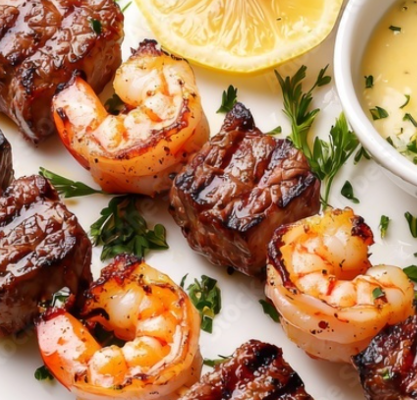 Grilled Shrimp and Steak Skewers Recipe