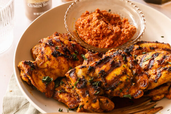 Chicken Shawarma with Muhammara Sauce Recipe